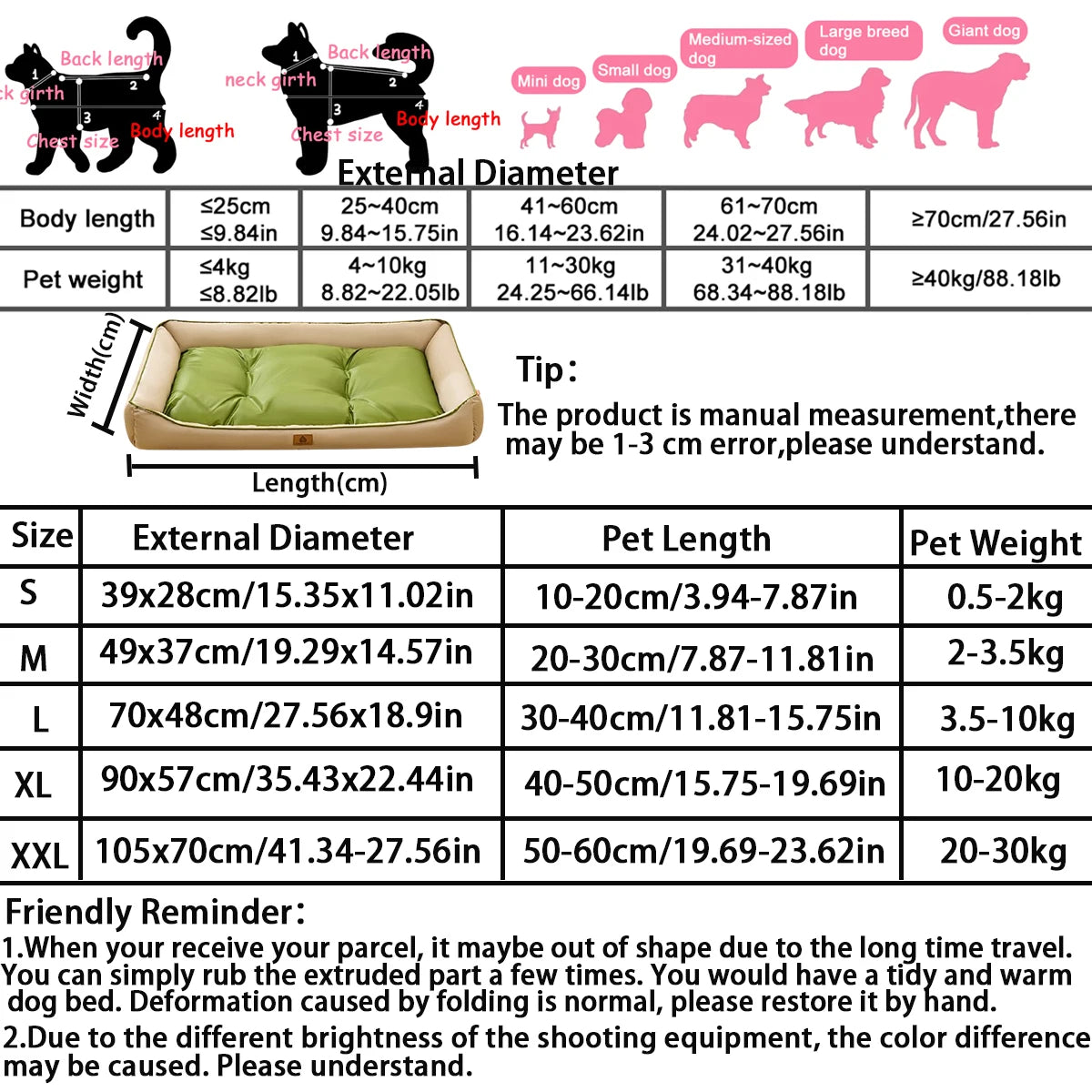 All Seasons Dog Bed for Large Dog Pad Summer Cooling Cat Bed for Dogs Soft Cat Mat Summer Puppy Bed for Chihuahua Teddy Cat