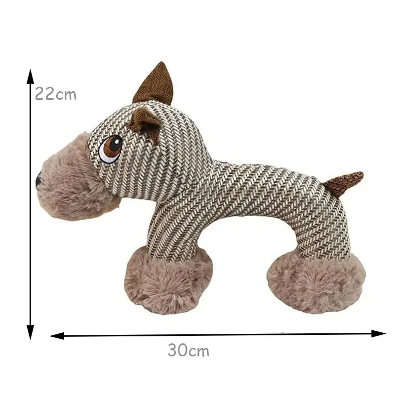 Dog Squeaky Toys Pet Supplies Pets Chew Toy Cute Animal Shape Puppy Plush Toy Cleaning Teeth Interactive For Small Medium Dog