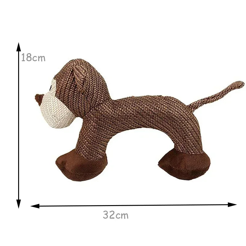 Dog Squeaky Toys Pet Supplies Pets Chew Toy Cute Animal Shape Puppy Plush Toy Cleaning Teeth Interactive For Small Medium Dog