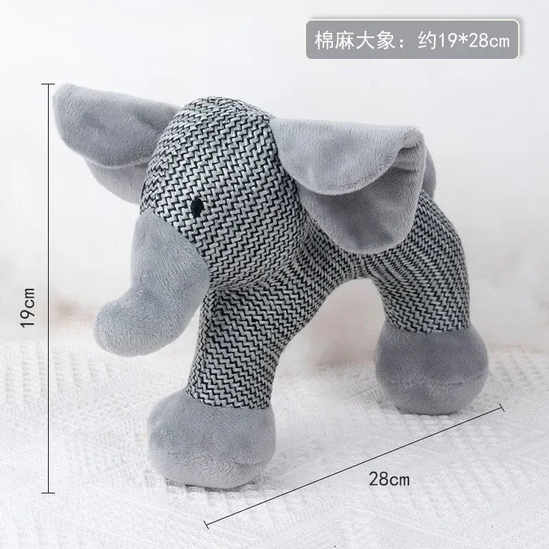 Dog Squeaky Toys Pet Supplies Pets Chew Toy Cute Animal Shape Puppy Plush Toy Cleaning Teeth Interactive For Small Medium Dog