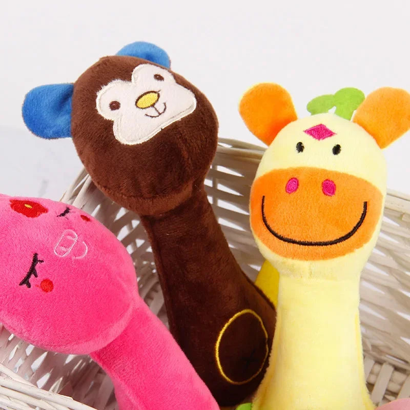 Cute Cartoon Plush Monkey/Deer/Pig Pet Dog Toys Puppy Pets Chewing Interactive  Toy Training Pet Dogs Supplies