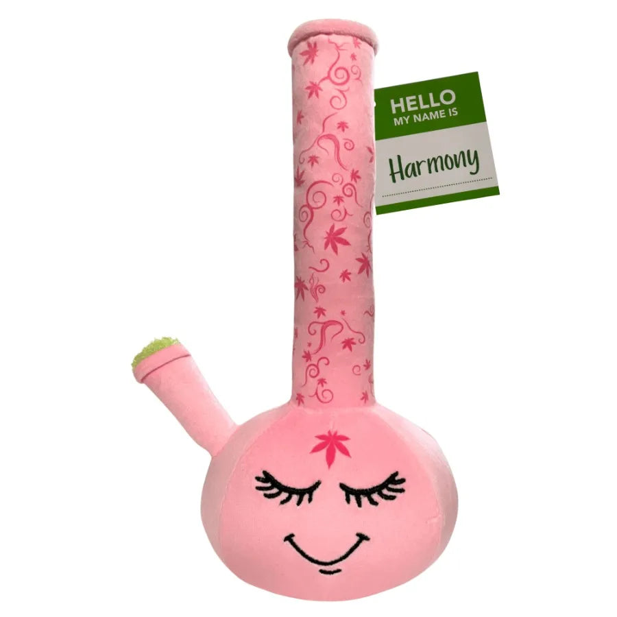 My Name is Harmony Bong Funny Squeaky Weed Dog Toy Cute Stuffed Parody Pot Bong Cool Plush 420 Novelty Gift for Pets Sized for