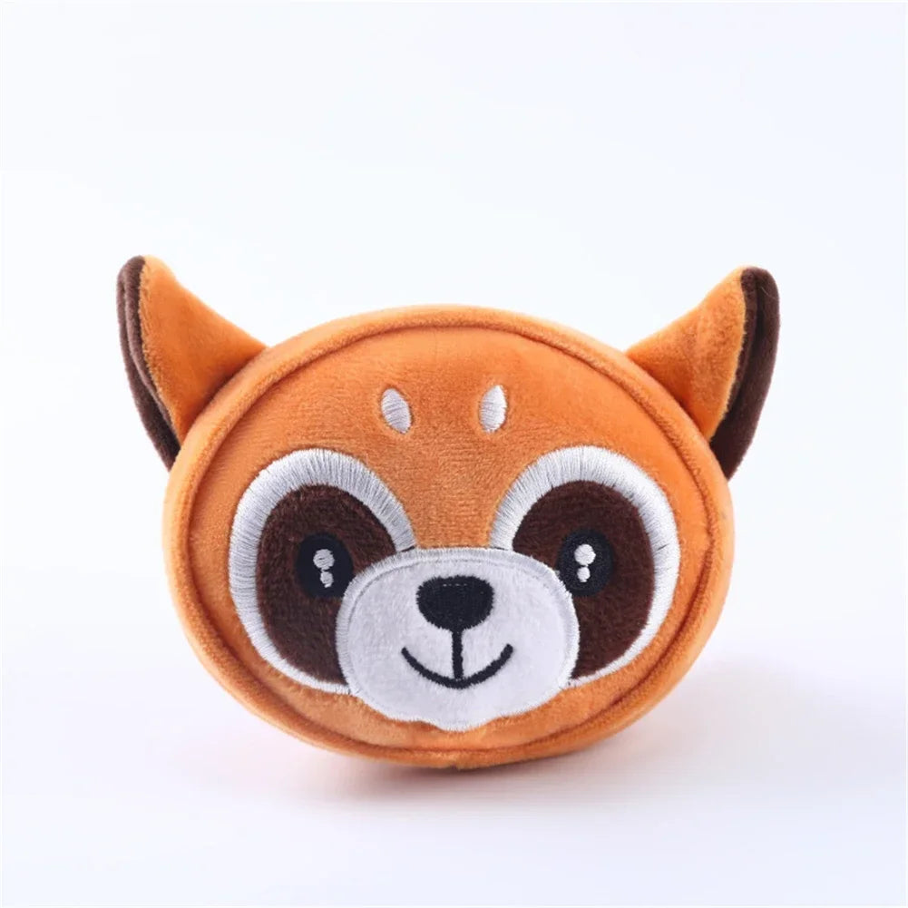 Plush Dog Ball Squeaky Toys Animal Shape Puppy Chihuahua Internactive Chew Toy Funny Bite Resistant Pets Dogs Accessories Supply