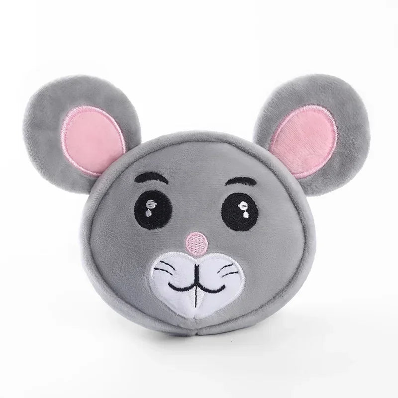 Plush Dog Ball Squeaky Toys Animal Shape Puppy Chihuahua Internactive Chew Toy Funny Bite Resistant Pets Dogs Accessories Supply