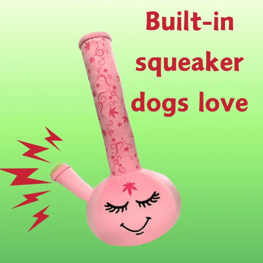 My Name is Harmony Bong Funny Squeaky Weed Dog Toy Cute Stuffed Parody Pot Bong Cool Plush 420 Novelty Gift for Pets Sized for
