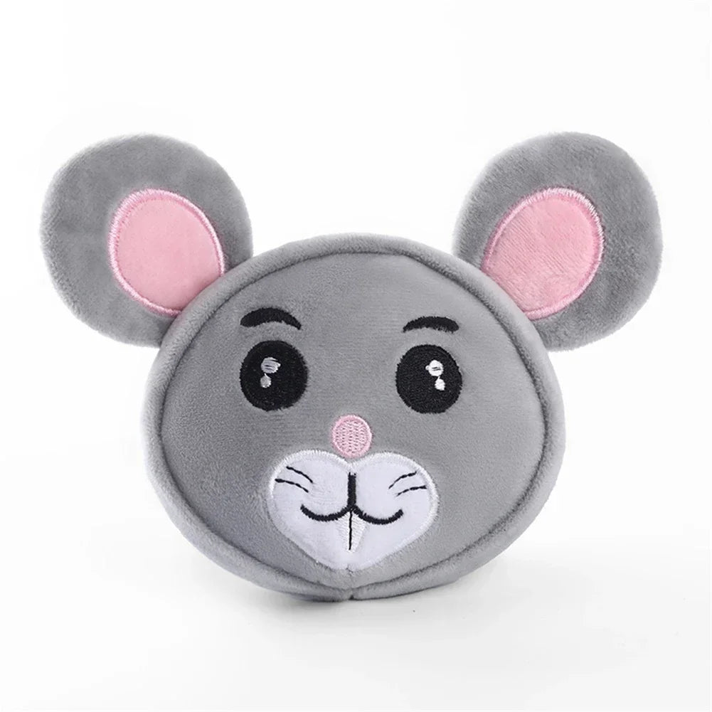 Plush Dog Ball Squeaky Toys Animal Shape Puppy Chihuahua Internactive Chew Toy Funny Bite Resistant Pets Dogs Accessories Supply