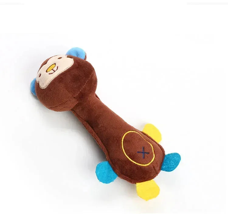 Cute Cartoon Plush Monkey/Deer/Pig Pet Dog Toys Puppy Pets Chewing Interactive  Toy Training Pet Dogs Supplies