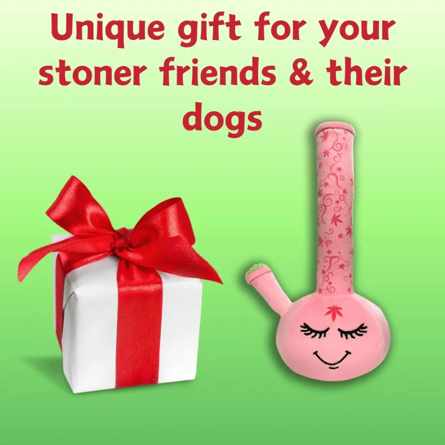 My Name is Harmony Bong Funny Squeaky Weed Dog Toy Cute Stuffed Parody Pot Bong Cool Plush 420 Novelty Gift for Pets Sized for